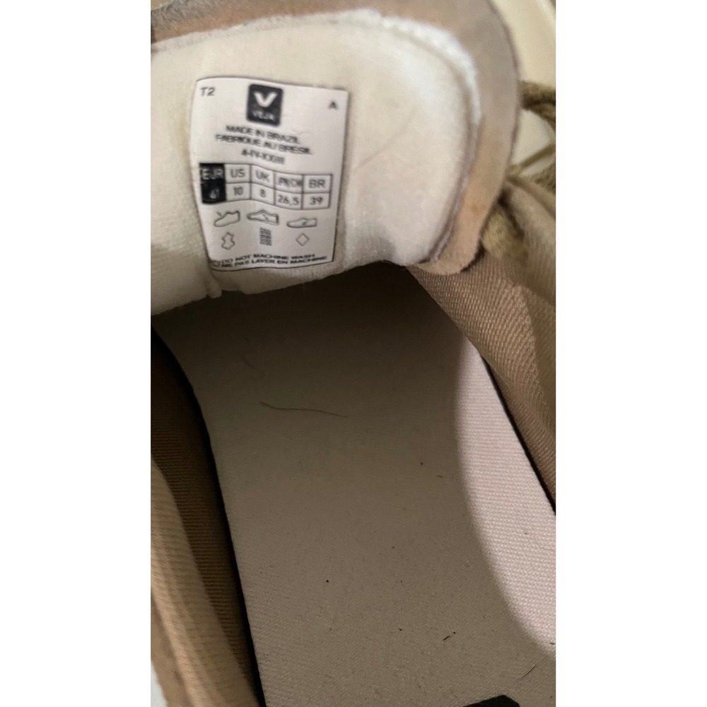 Veja Campo Suede Sneakers Tan White Low Top Lace Up Shoes Womens 10 - Picture 10 of 11